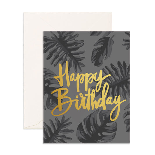 Happy Birthday Gold Greeting Card